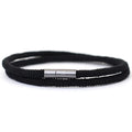 Mens Rope Bracelet 4mm Nylon Double Layer Lucky Thread Braclet Nickel Black Detachable Buckle Gift For Him