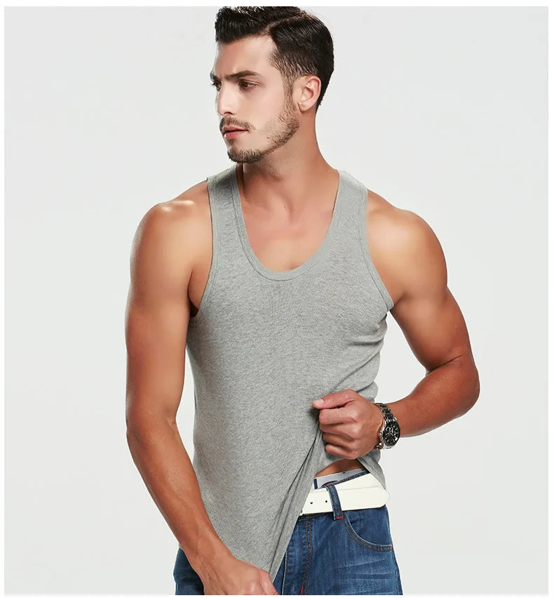 Sleeveless Cotton Fitness Vest