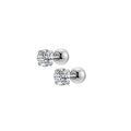 Women's Hypoallergenic CZ Screw Back Stud Earrings Set (6 Pairs)