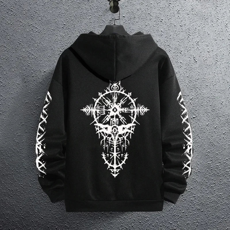 Sporty Pullover Hoodie Sweatshirt