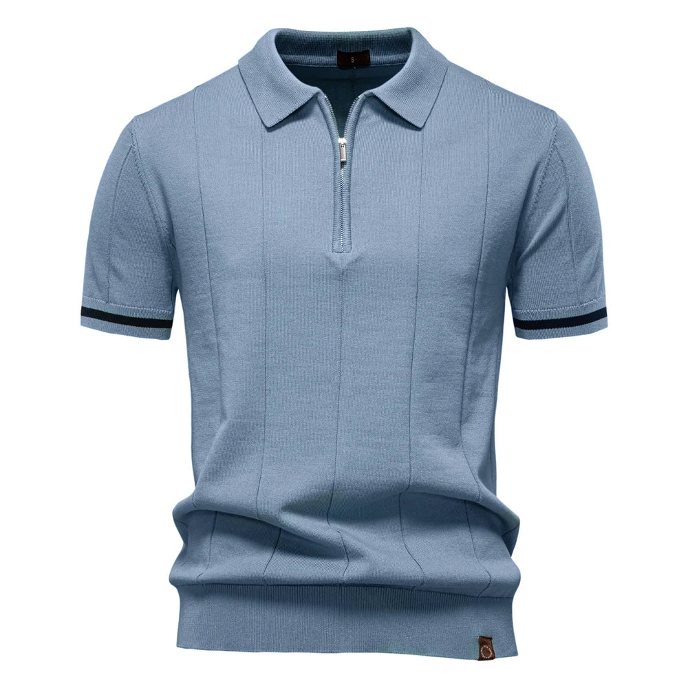 Slim Fit Zip Polo Shirt