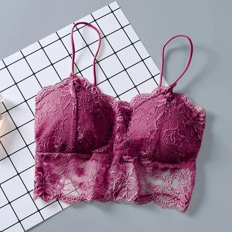 Lace Bralette Bustier Crop Top