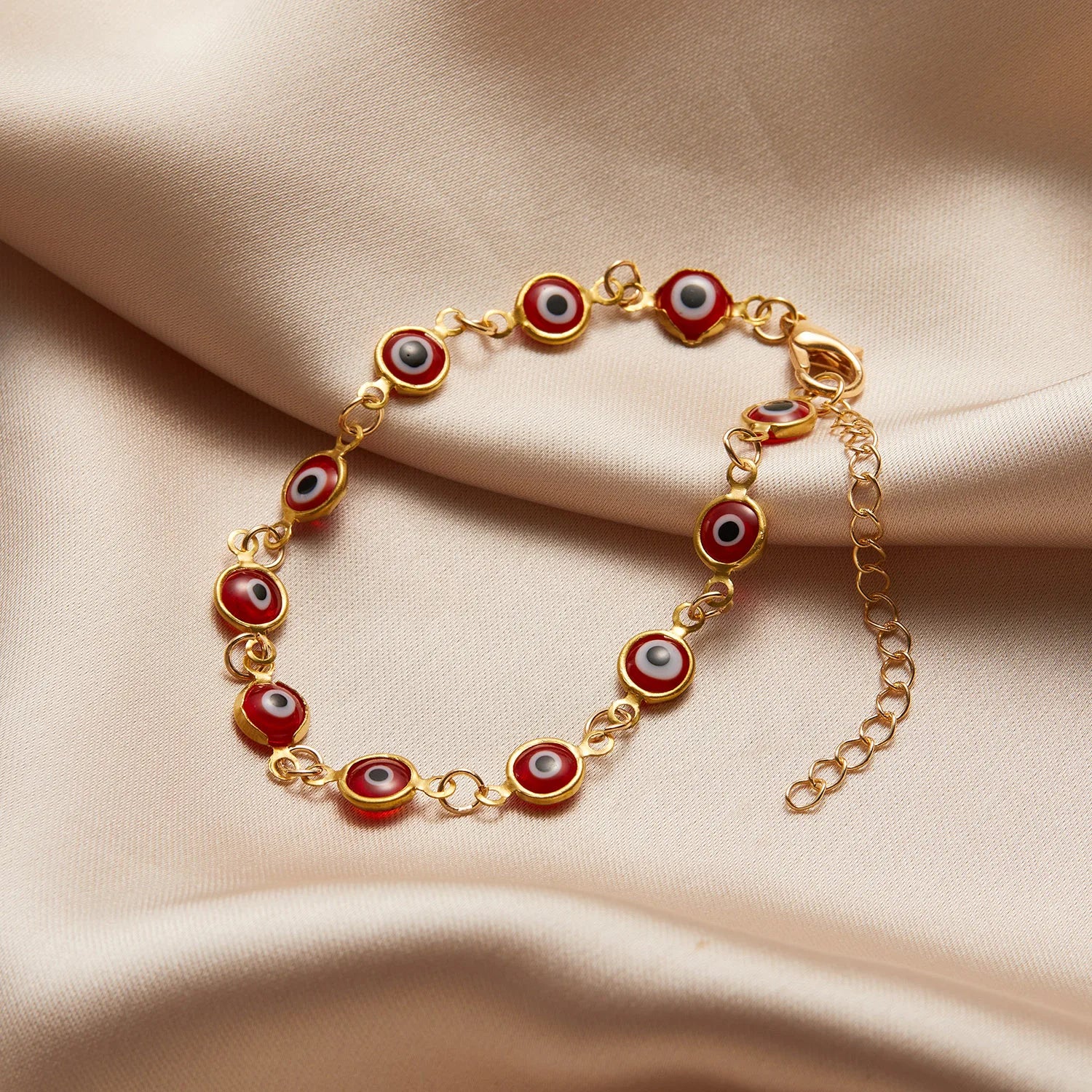 Lucky Evil Eye Adjustable Charm Bracelet