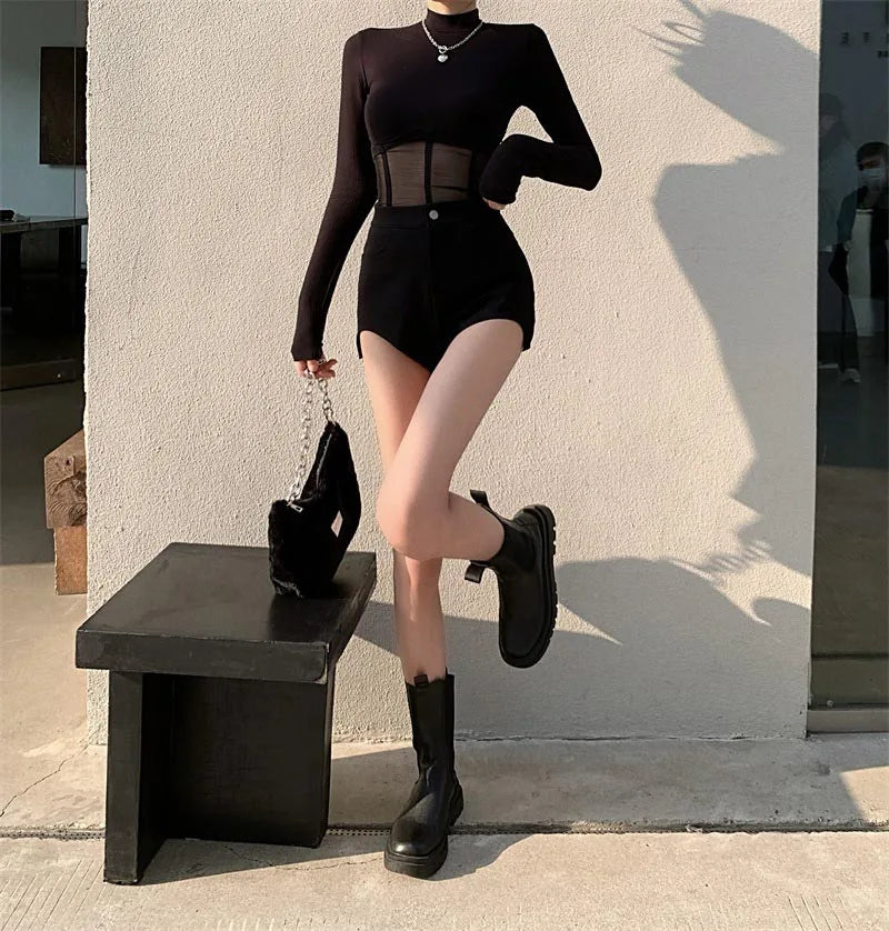 Skinny Long Sleeve Crop Tee