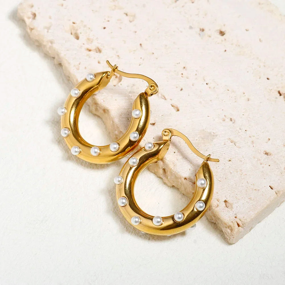 Women's Luxury Zircon Geometric Circle Hoop Earrings
