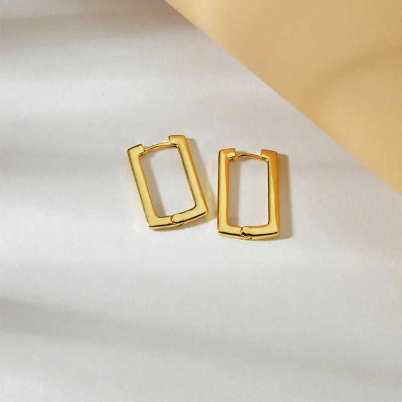 Women's Stainless Steel Geometric Hoop Earrings