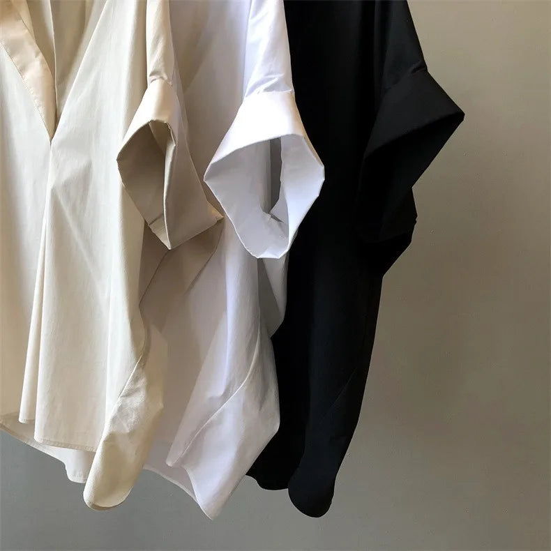 Chiffon Ruched Short Sleeve Blouse