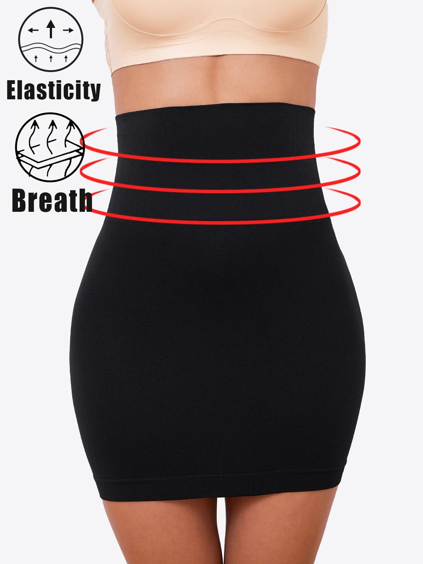 Women's High Waist Tummy Control Half Slip Shapewear