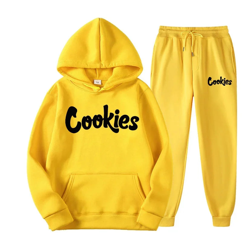 Print Logo Hoodie & Jogger Two-Piece Set