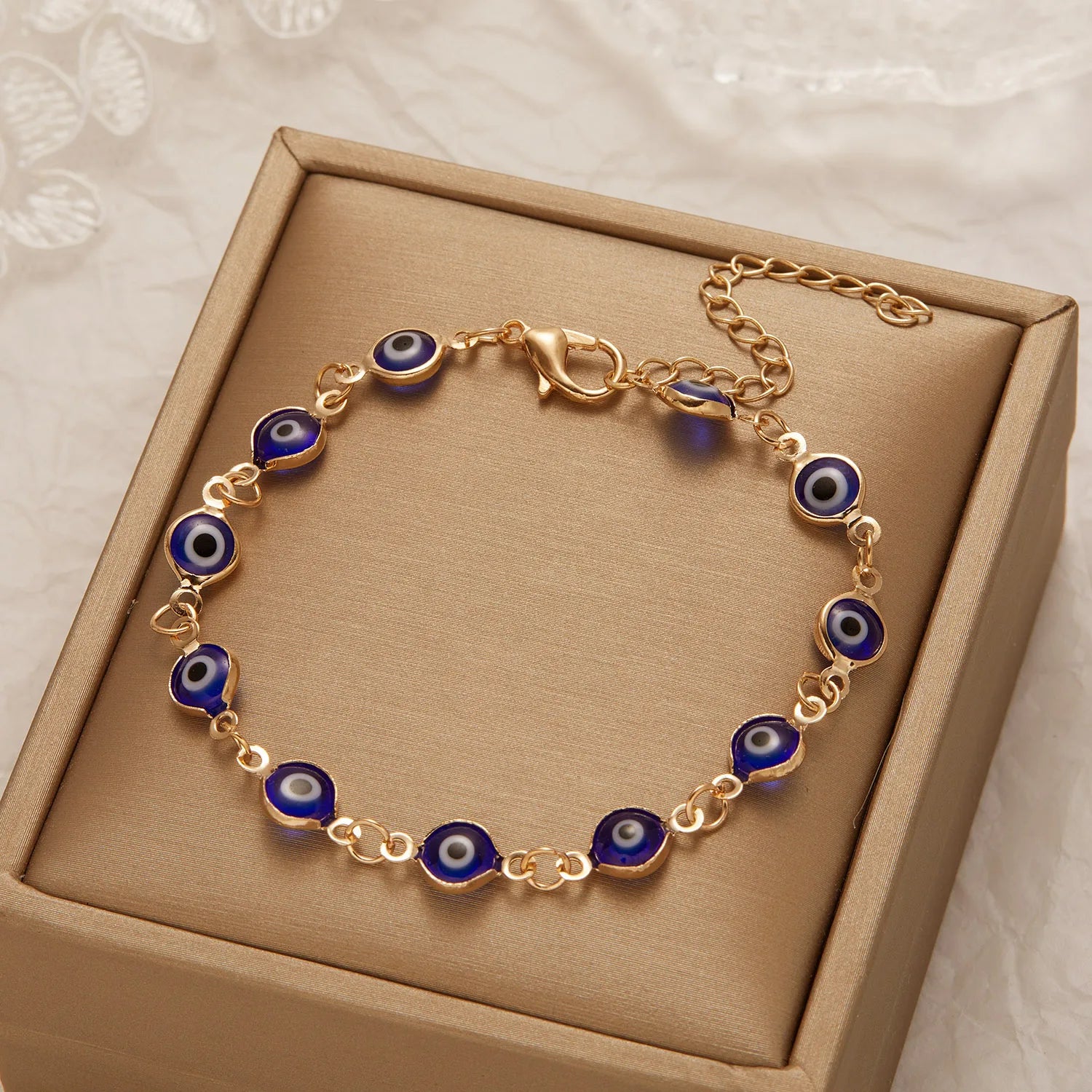 Lucky Evil Eye Adjustable Charm Bracelet