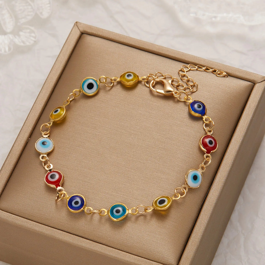 Lucky Evil Eye Adjustable Charm Bracelet
