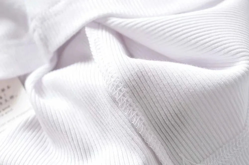 O-Neck Slim Stretch Crop Tee