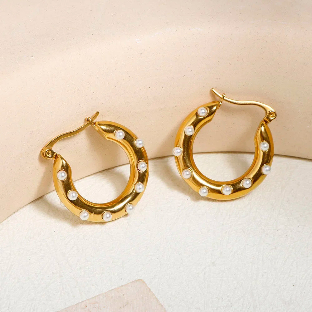 Women's Luxury Zircon Geometric Circle Hoop Earrings