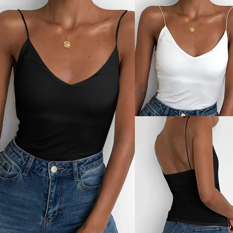 Slim Sleeveless Camisole Tank Top