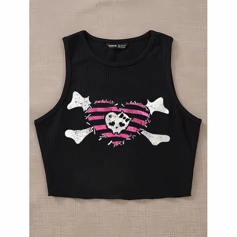 Y2K Aesthetic Vintage Crop Cami