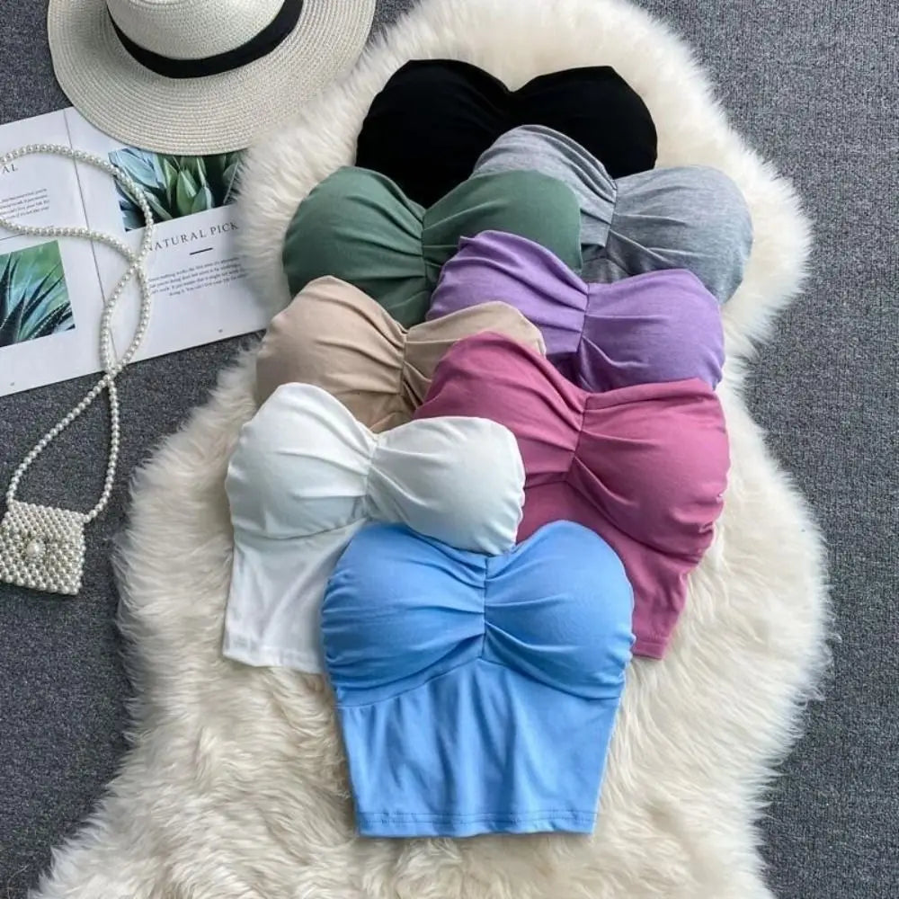 Solid Backless Crop Cami