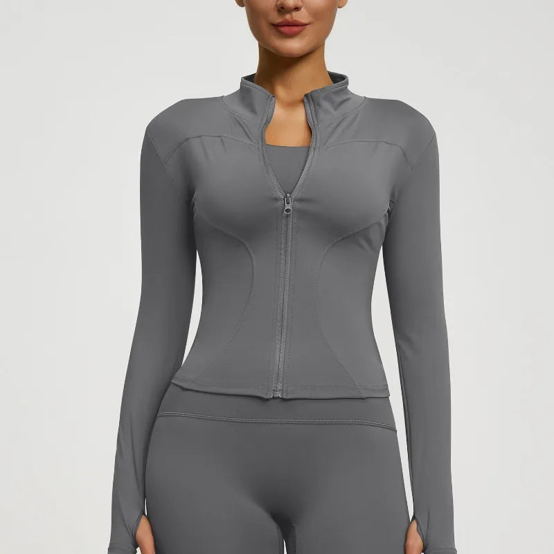 Slim Fit Zip-Up Yoga Jacket