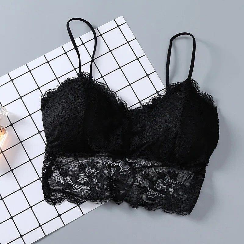 Lace Bralette Bustier Crop Top