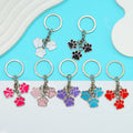 Cute Enamel Paw Print Keychain & Jewelry Gift Set