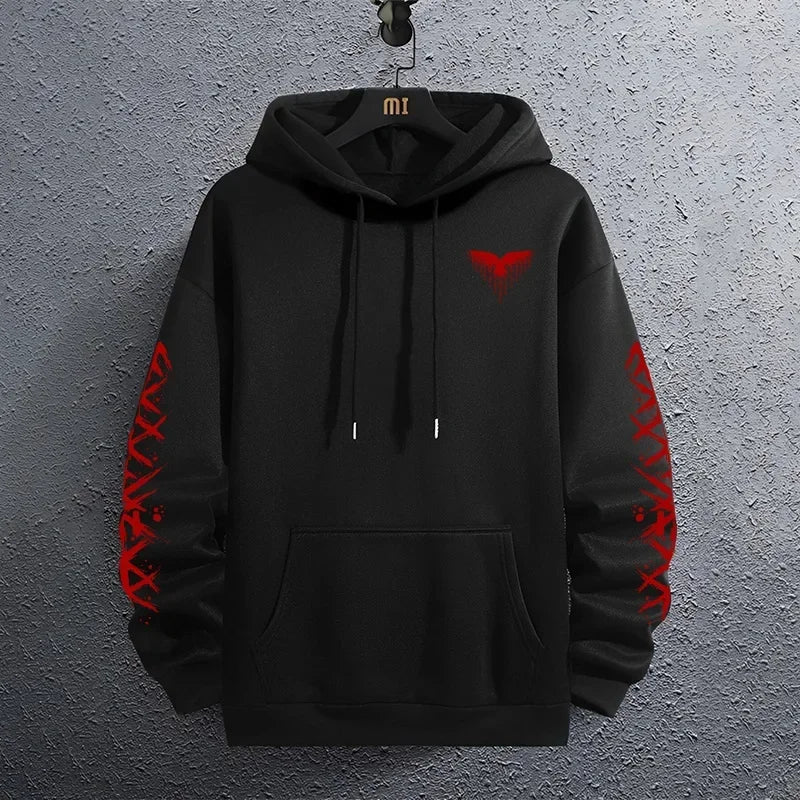 Sporty Pullover Hoodie Sweatshirt
