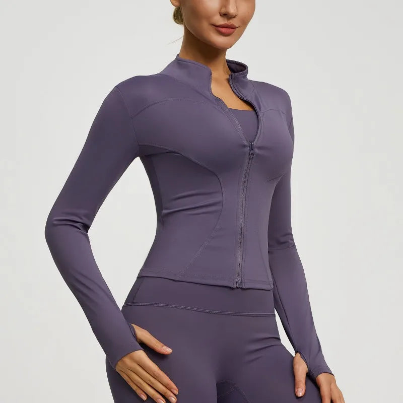Slim Fit Zip-Up Yoga Jacket
