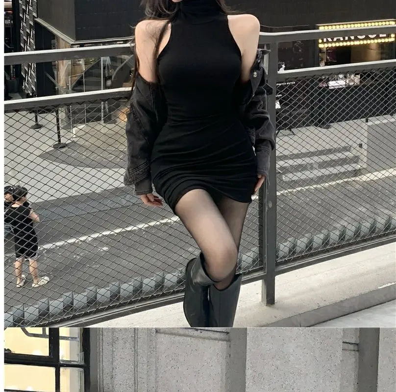 High Neck Bodycon Dress