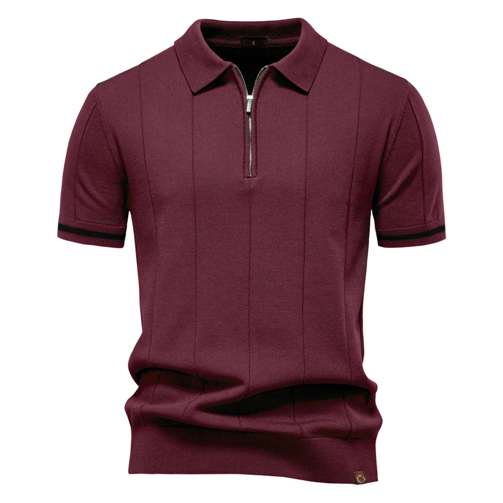 Slim Fit Zip Polo Shirt