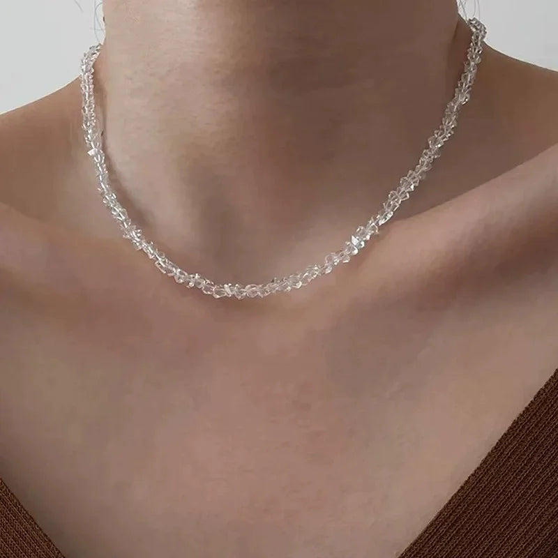 Tetrahedron Triangle Crystal Glass Charms Necklaces For Women Jewelry Necklace Making Accessories