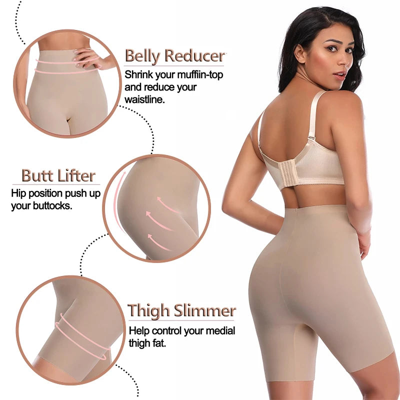 Women's High-Waist Seamless Anti-Chafing Slip Shorts