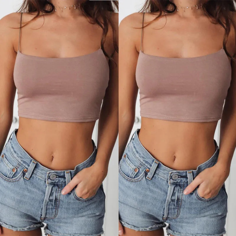 Halter Backless Crop Cami
