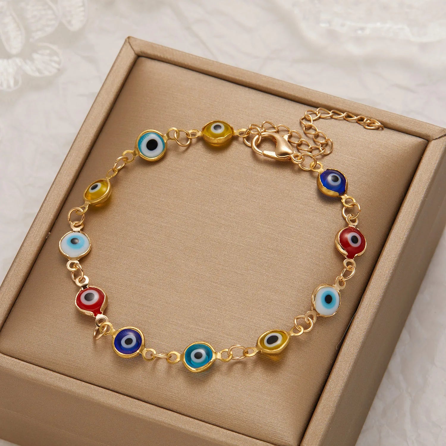 Lucky Evil Eye Adjustable Charm Bracelet