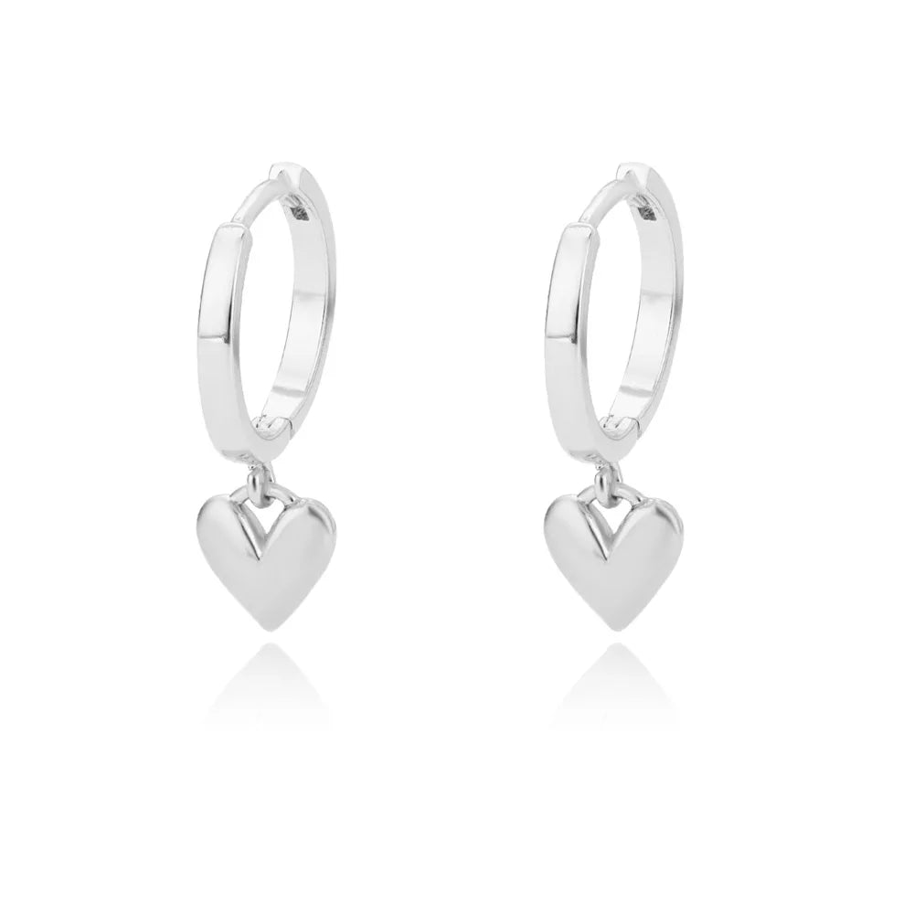 Women's Vintage Gold Heart Drop Earrings