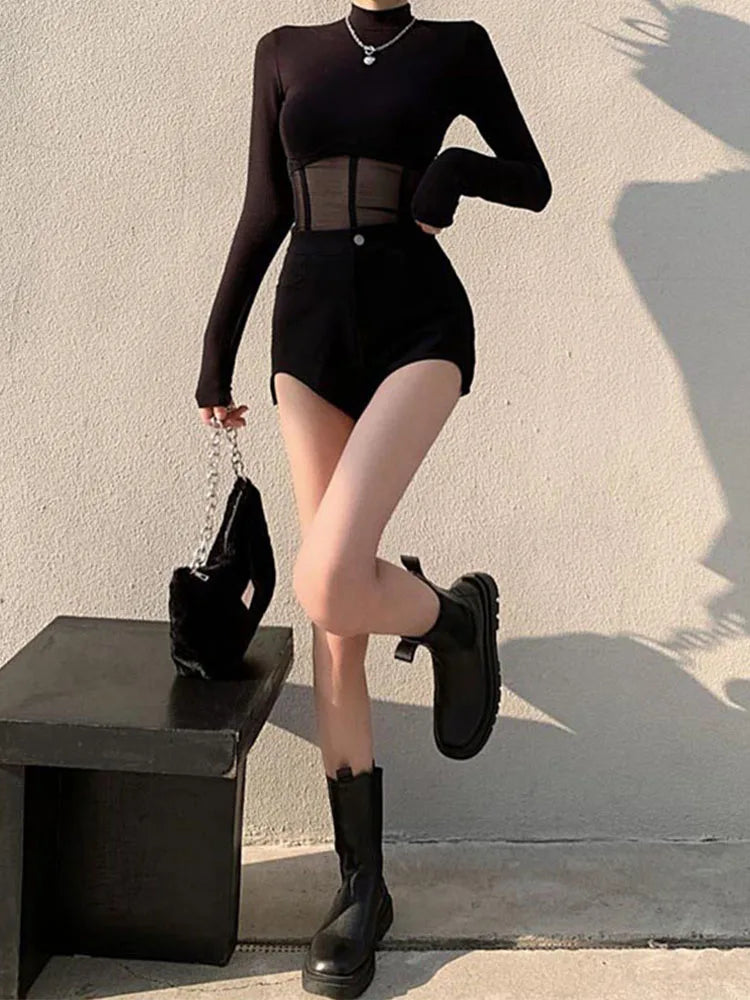 Skinny Long Sleeve Crop Tee