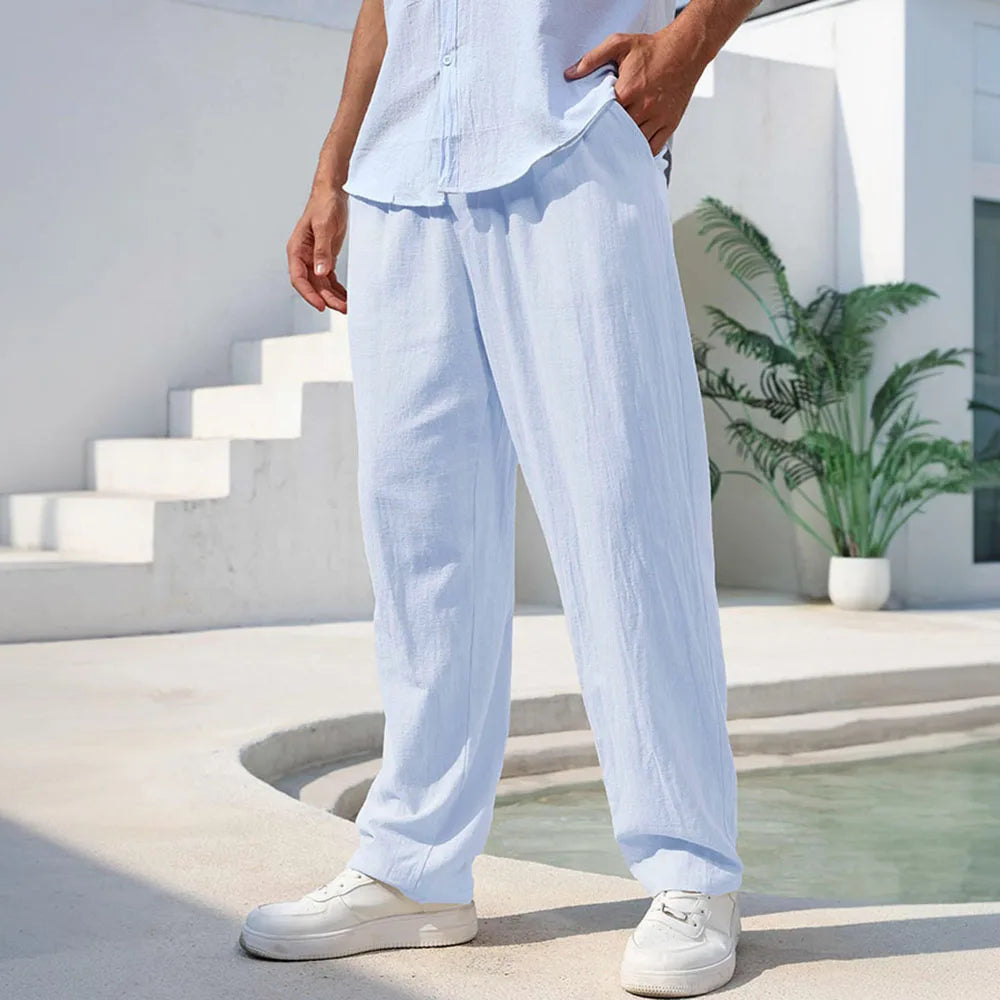 Cotton Linen Beach Sweatpants
