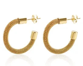 Women's Luxury Zircon Geometric Circle Hoop Earrings