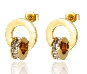 Women's Luxury Zircon Geometric Circle Hoop Earrings