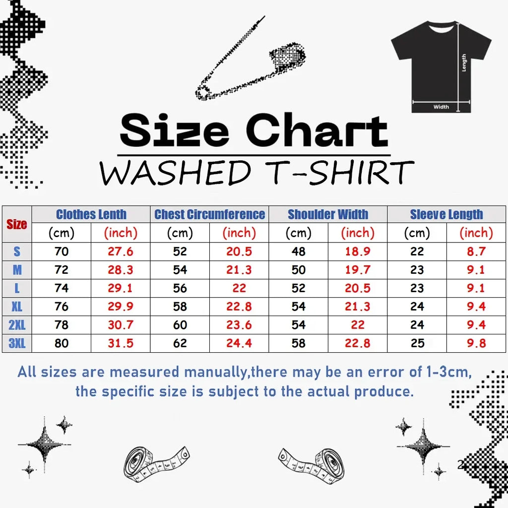 Invincible Anime Lover Washed T-shirt Year round clothing personality Clothes Plus Size Unisex New Model Couples high quality