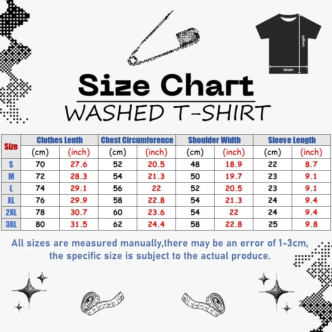 Invincible Anime Lover Washed T-shirt Year round clothing personality Clothes Plus Size Unisex New Model Couples high quality