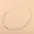 Fashion Simple Candy Color Tassel Necklace for Women Aesthetic All-match Pendant Jewelry Choker Neck Accessories Gift Chain
