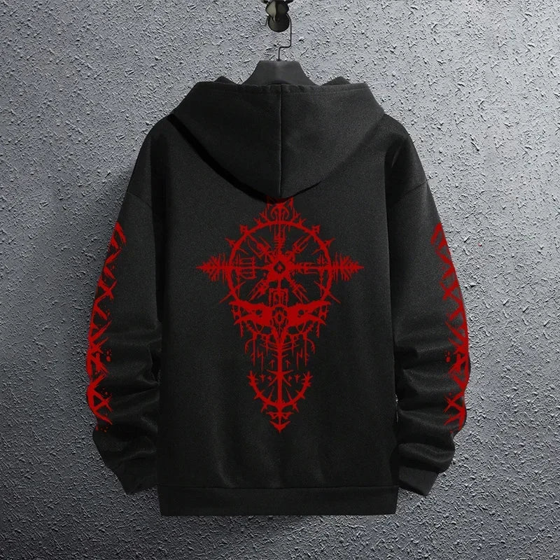 Sporty Pullover Hoodie Sweatshirt