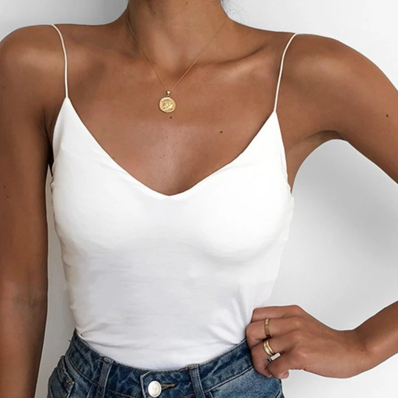 Slim Sleeveless Camisole Tank Top