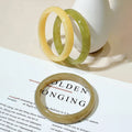 Women's 3-Piece Vintage Resin Acrylic Bangle Set