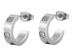 Women's Luxury Zircon Geometric Circle Hoop Earrings