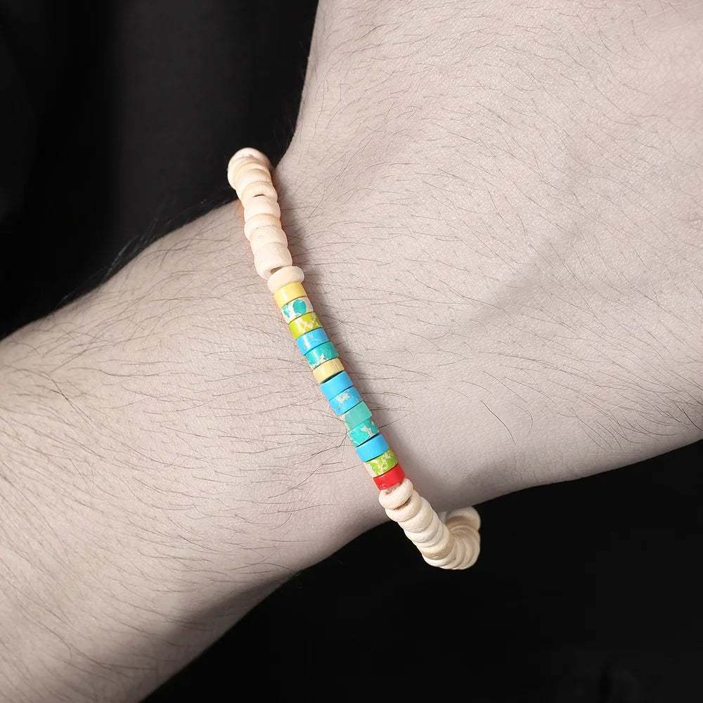 Men's 4mm Handmade Onyx Stone Beaded Bracelet