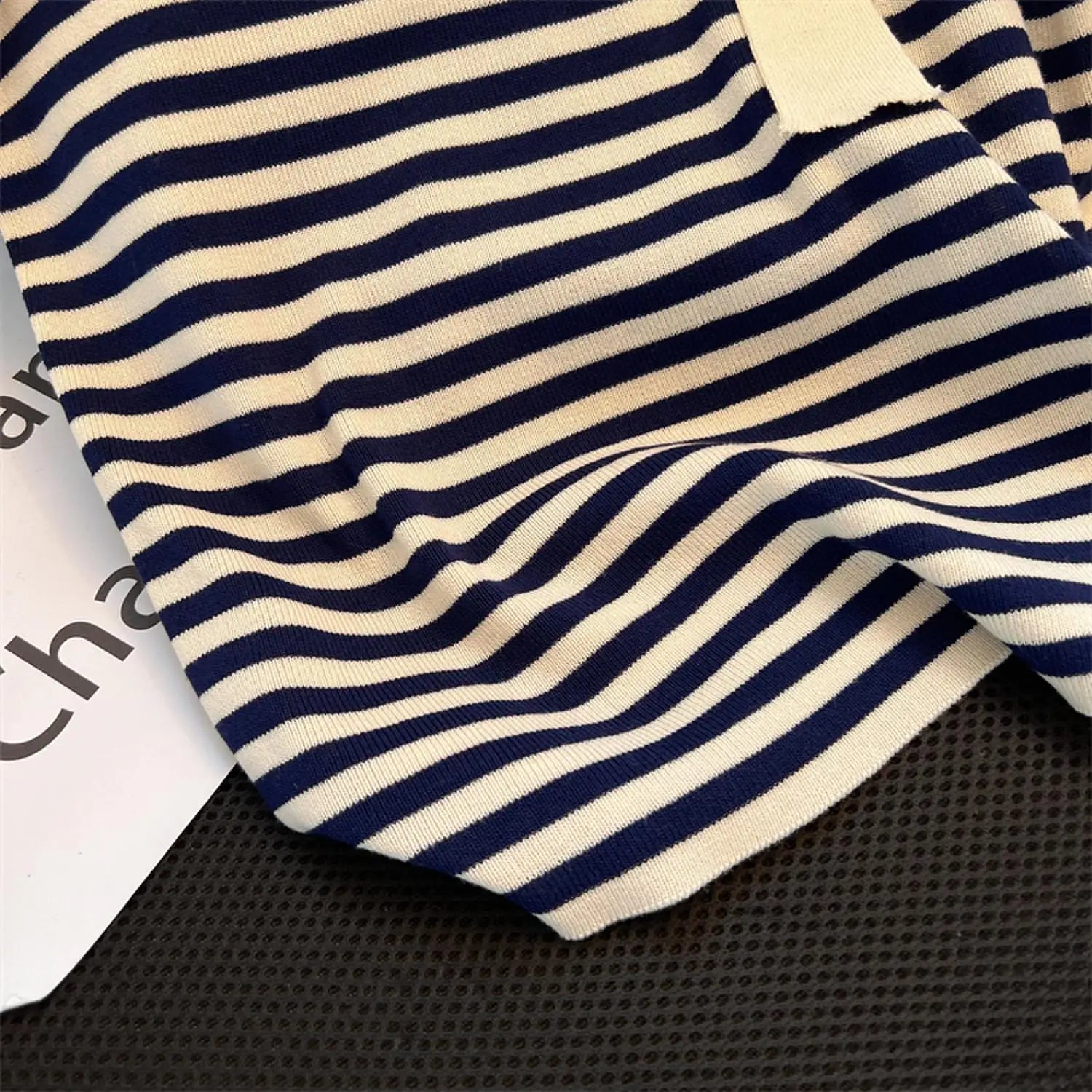 Striped Knit Batwing Pullover