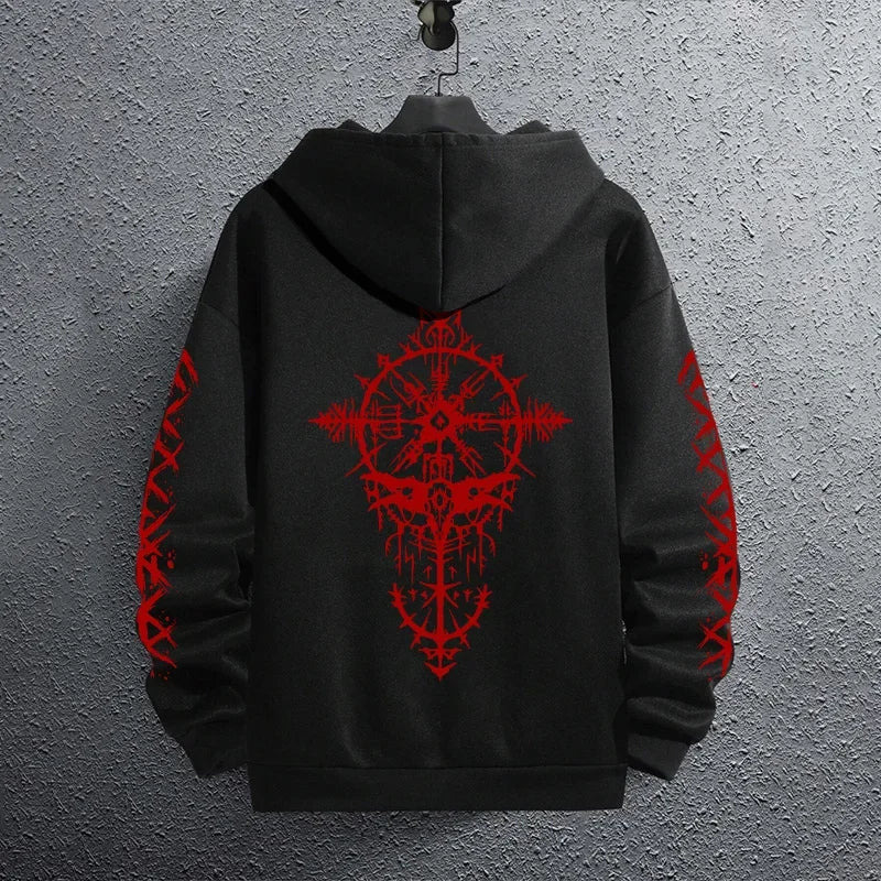Sporty Pullover Hoodie Sweatshirt