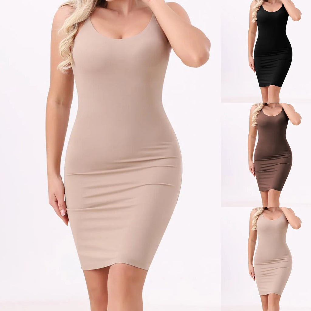 Women's Seamless Cami Slip Shapewear with Tummy Control