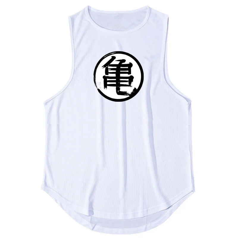 Anime Print Gym Sleeveless Vest