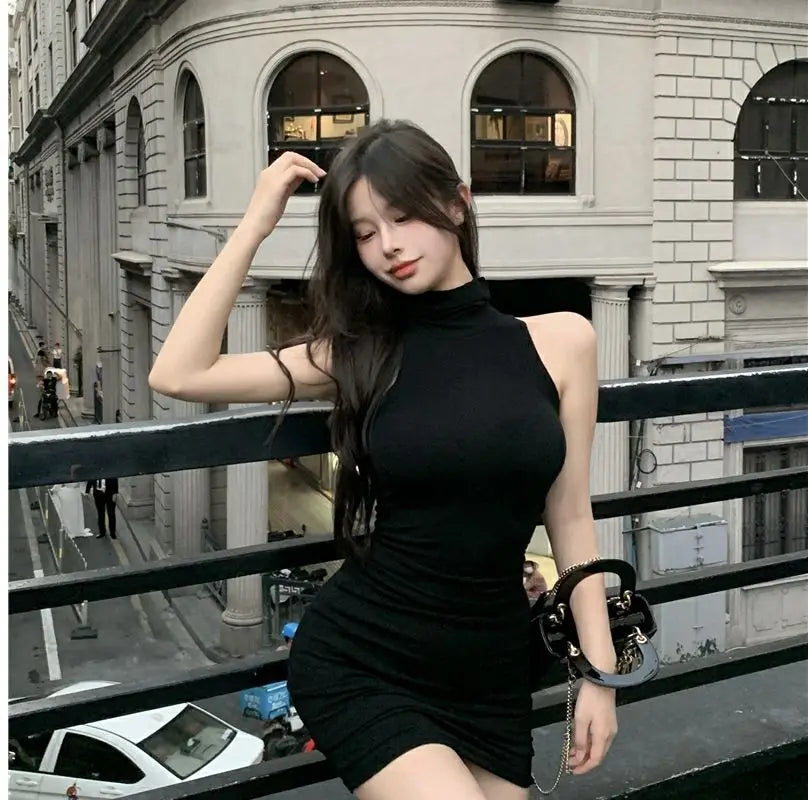 High Neck Bodycon Dress