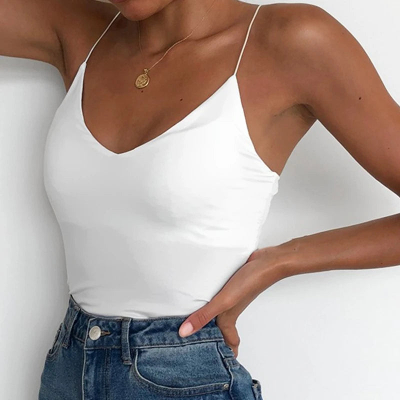 Slim Sleeveless Camisole Tank Top